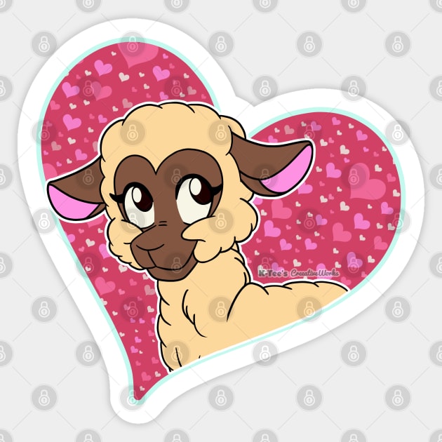 Sweet Sheep - Valentine's Day (Close-up) Sticker by K-Tee's CreeativeWorks